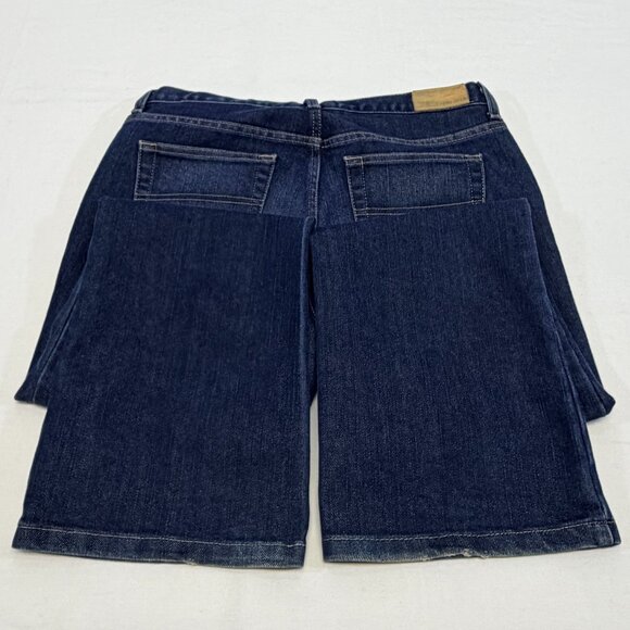 Tommy Hilfiger Petite Low Rise Boot Cut Stretch Denim Jeans 10P Dark Wash Faded - Picture 9 of 14